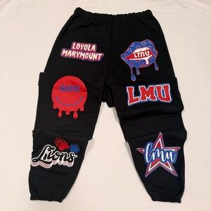 LMU Loyola Marymount Drawstring Sweatpants Unisex S black With Logos